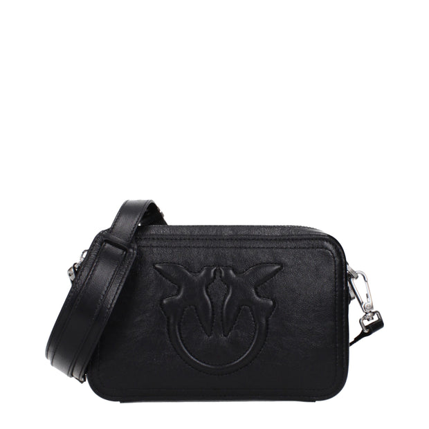 Black Leather Crossbody Bag
