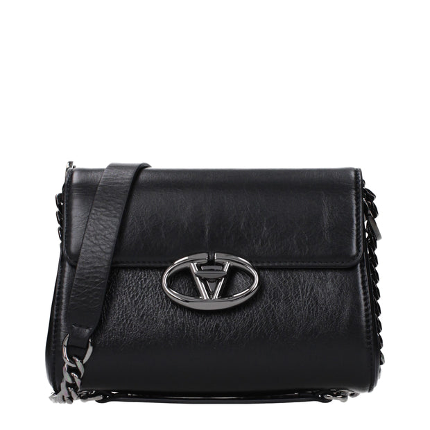 Black Leather Crossbody Bag