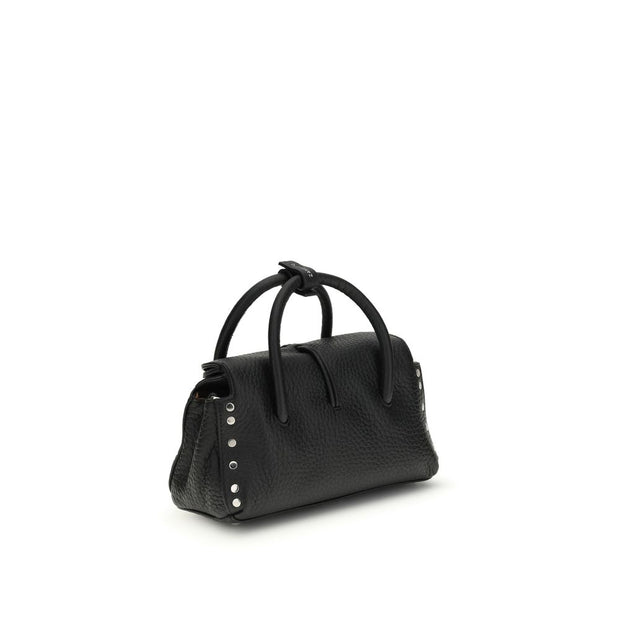 Black Calf Leather Bos Taurus Handbag