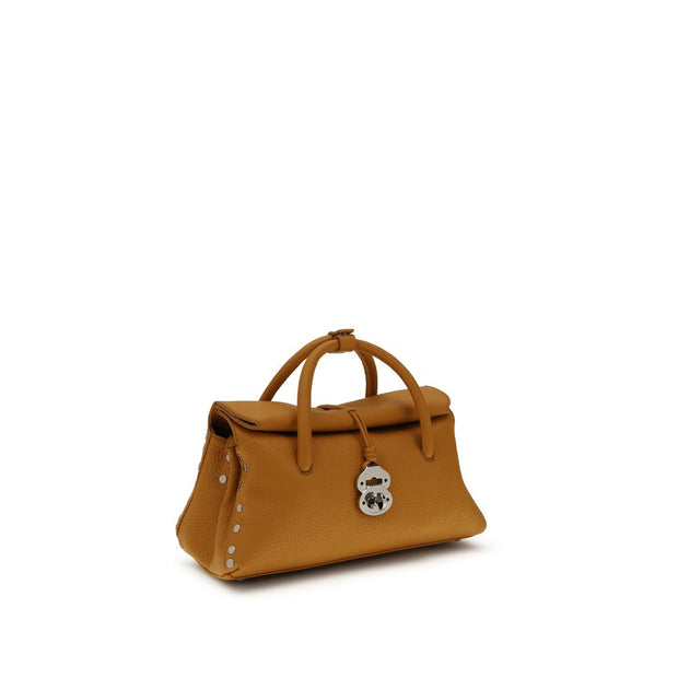 Beige Calf Leather Bos Taurus Shoulder Bag