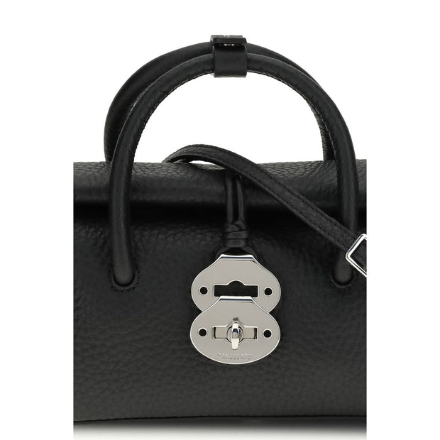 Black Calf Leather Bos Taurus Handbag