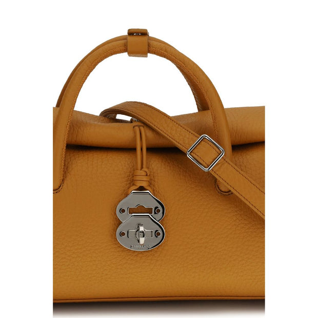 Beige Calf Leather Bos Taurus Shoulder Bag