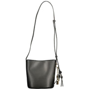 Black Leather Women Bucket Bag