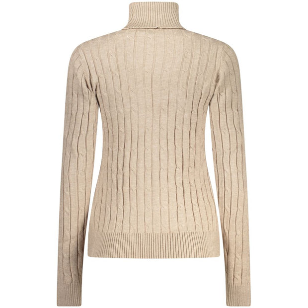 Beige Viscosa Woman Sweater