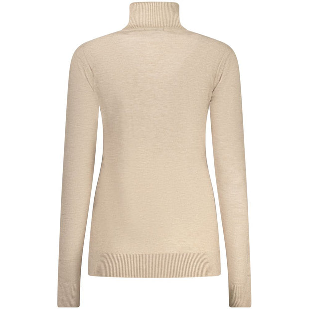Beige Viscosa Women Sweater