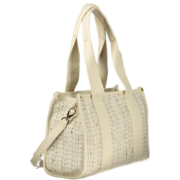 White Polyester Handbag
