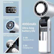 Violent Ice Cooling Fan Handheld Portable Fan Rechargeable Speed Ice Cooling Handheld Small Fan High Speed Folding Neck Type Fan Random Color